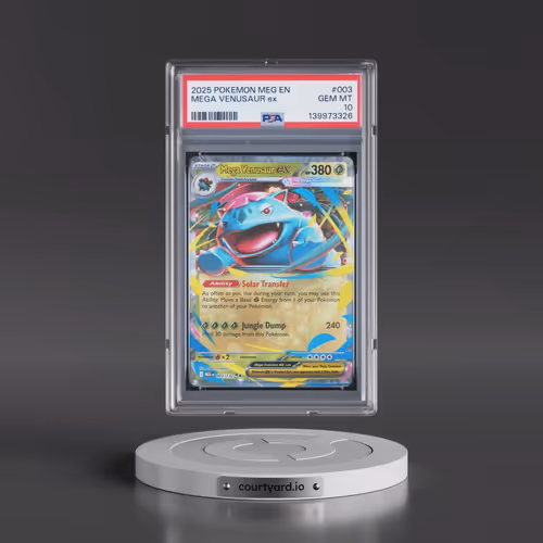 2025 Pokémon Meg EN-Mega Evolution #003 Mega Venusaur EX - Holo (PSA 10 GEM MINT)