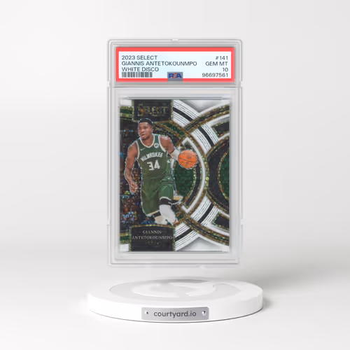 2023 Panini Select #141 Giannis Antetokounmpo - White Disco (PSA 10 GEM MINT)