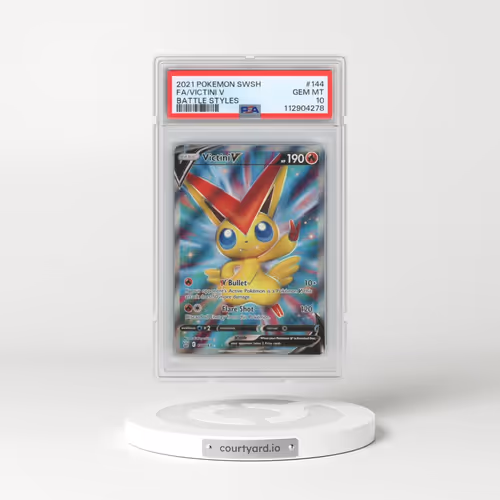 2021 Pokémon Sword & Shield Battle Styles #144 Victini V - Holo Full Art (PSA 10 GEM MINT)
