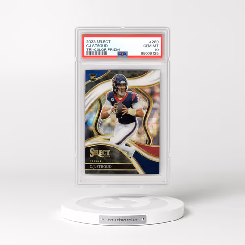 2023 Panini Select #289 CJ Stroud - Tri-Color Prizm (PSA 10 GEM MINT)