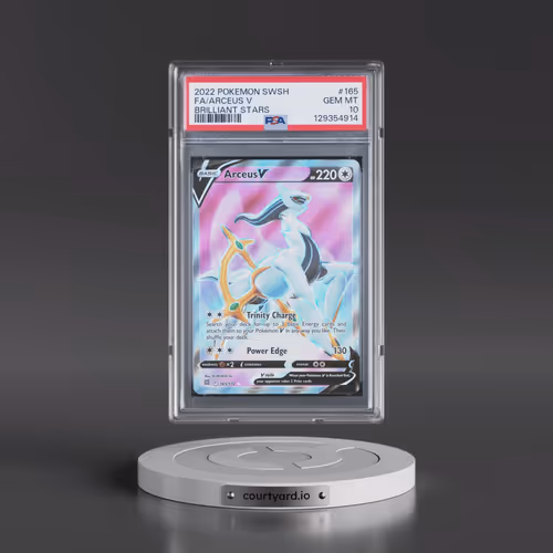 2022 Pokémon Sword & Shield Brilliant Stars #165 Arceus V - Holo Full Art (PSA 10 GEM MINT)