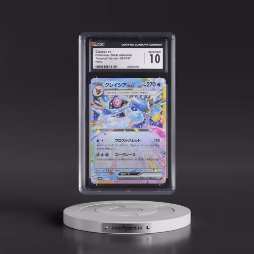 2024 High Class Pack: Terastal Fest ex - sv8a #041/187 Glaceon ex - Holo (CGC 10 GEM MINT)