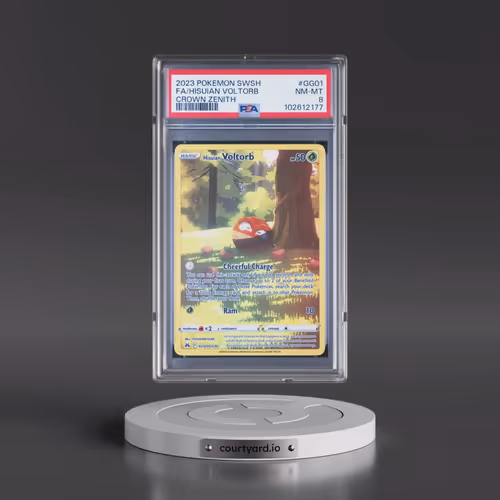 2023 Pokémon Sword and Shield Crown Zenith #GG01 Hisuian Voltorb - Full Art (PSA 8 NM-MT)