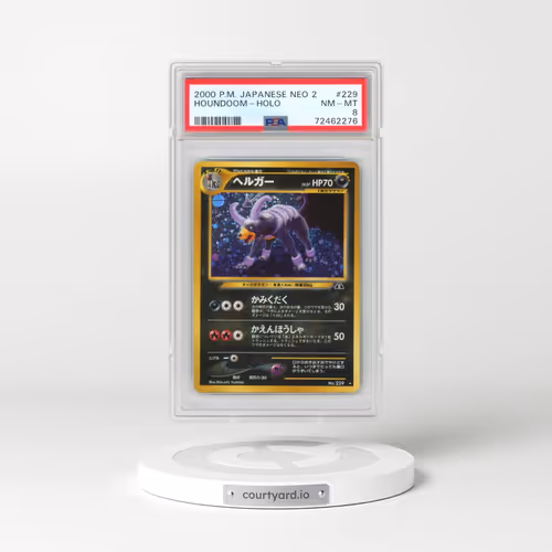 2000 Pokémon Neo 2 #229 Houndoom - Holo (PSA 8 NM-MT)