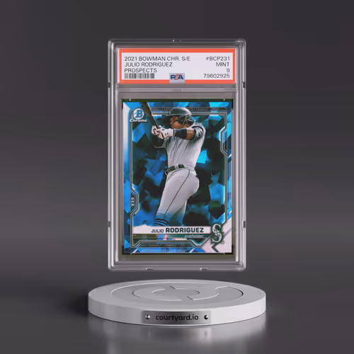 2021 Bowman Chrome Sapphire Edition Prospects #BCP231 Julio Rodriguez (PSA 9 MINT)