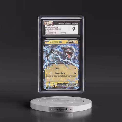 2025 Pokémon Blk EN-Black Bolt #034 Zekrom EX - Holo (CGC 9 MINT)
