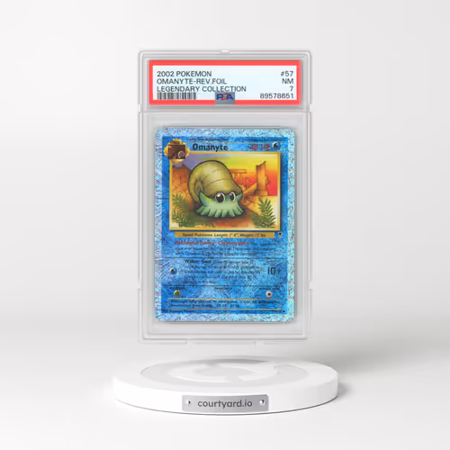 2002 Pokémon Legendary Collection #57 Omanyte - Reverse Foil (PSA 7 NM)