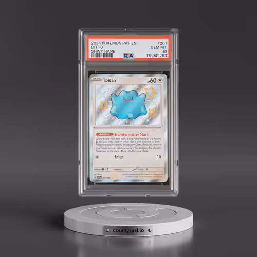 2024 Pokémon Paf EN-Paldean Fates #201 Ditto - Shiny Rare (PSA 10 GEM MINT)
