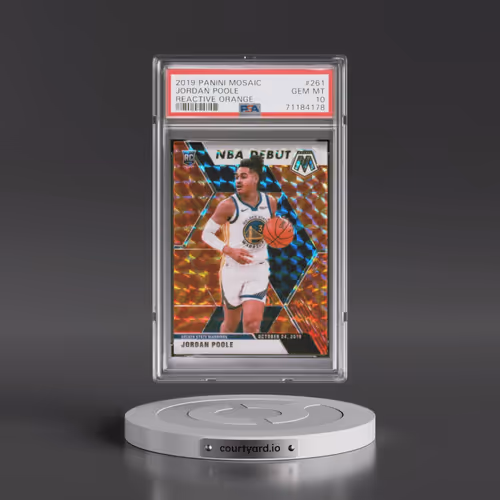 2019 Panini Mosaic #261 Jordan Poole - Reactive Orange (PSA 10 GEM MINT)