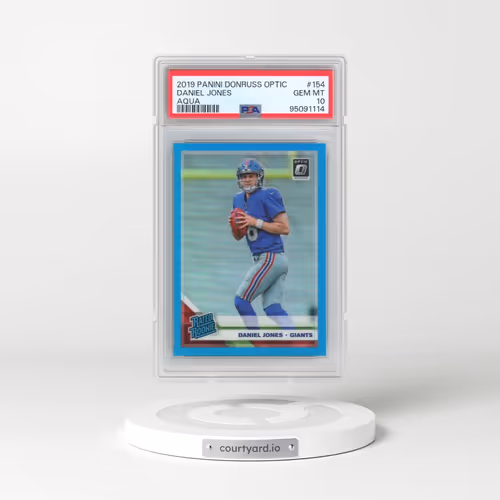 2019 Panini Donruss Optic #154 Daniel Jones - Aqua (PSA 10 GEM MINT)