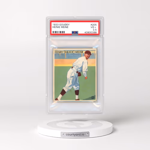 1933 Goudey #205 Heinie Meine (PSA 3.5 VG+)