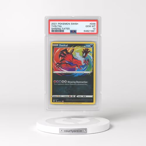 2021 Pokémon Sword & Shield Shining Fates #046 Yveltal (PSA 10 GEM MINT)