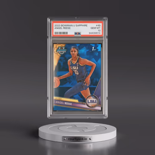 2023 Bowman University Chrome Sapphire #49 Angel Reese (PSA 10 GEM MINT)