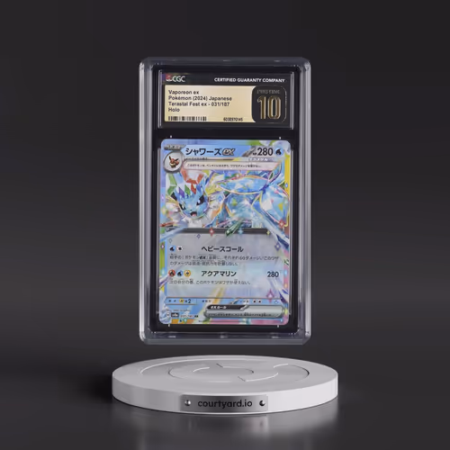 2024 Pokémon Sv8a-Terastal Fest EX #031 Vaporeon EX - Holo (CGC 10 PRISTINE)