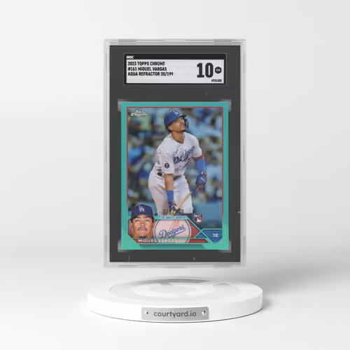 2023 Topps Chrome #161 Miguel Vargas - Aqua Refractor (SGC 10 GEM MINT)