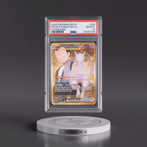 2025 Pokémon Dri EN-Destined Rivals #240 Team Rocket's Mewtwo EX - Holo Hyper Rare (PSA 10 GEM MINT)