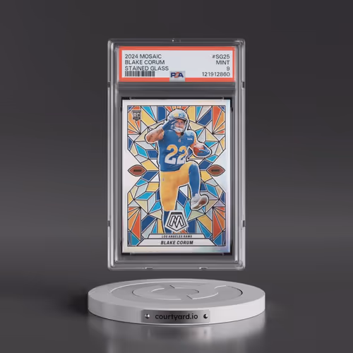 2024 Panini Mosaic Stained Glass #SG25 Blake Corum (PSA 9 MINT)