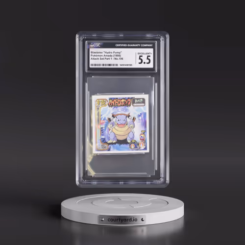 1998 Seal Retsuden Technique (1998 Amada)(1st Gen.) #106 Blastoise - Hydro Pump (CGC 5.5 EX+)