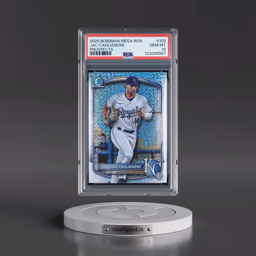 2025 Bowman Mega Box Chrome Prospects #103 Jac Caglianone (PSA 10 GEM MINT)