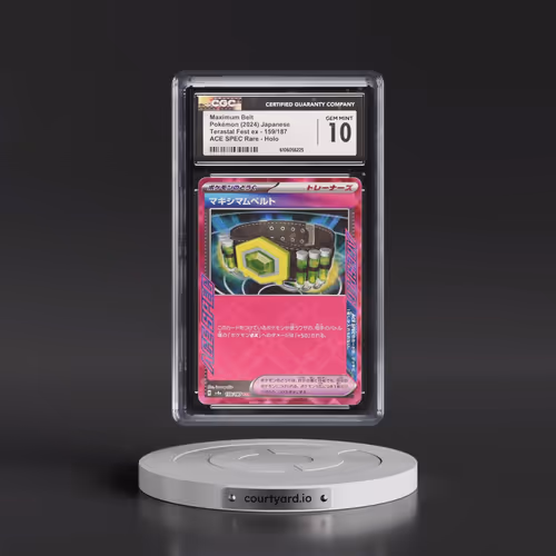 2024 High Class Pack: Terastal Fest ex - sv8a #159/187 Maximum Belt - ACE SPEC Rare Holo (CGC 10 GEM