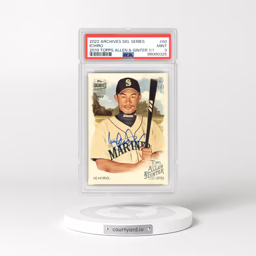 2022 Topps Archives Signature Series #60 Ichiro - 2019 Topps Allen & Ginter 1/1 (PSA 9 MINT)