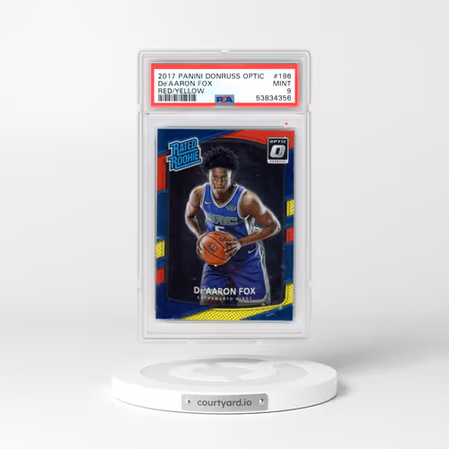2017 Panini Donruss Optic #196 DE'Aaron Fox - Red/Yellow (PSA 9 MINT)