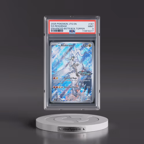2025 Pokémon Jtg EN-Journey Together #167 N's Reshiram - Enhanced Booster Box Topper (PSA 9 MINT)