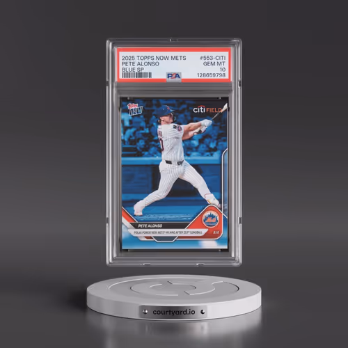 2025 Topps Now Mets #553-CITI Pete Alonso - Blue SP (PSA 10 GEM MINT)