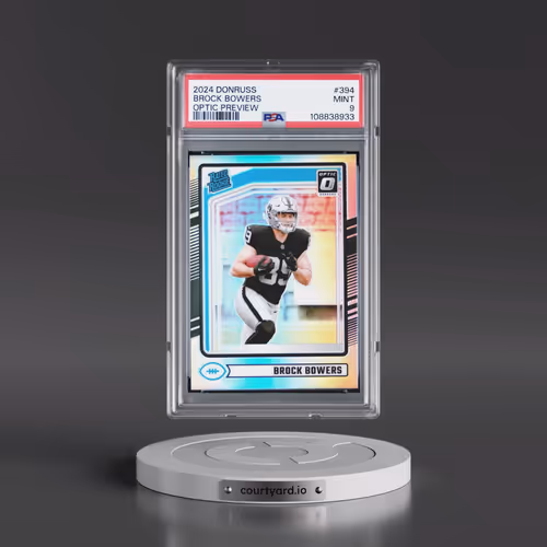 2024 Panini Donruss #394 Brock Bowers - Optic Preview (PSA 9 MINT)