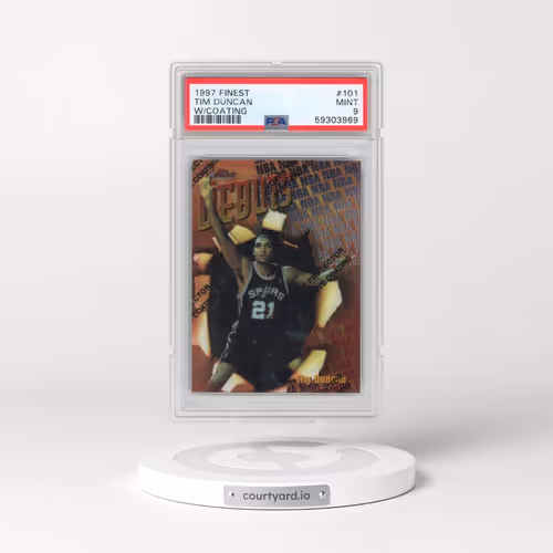 1997 Finest #101 Tim Duncan - w/Coating (PSA 9 MINT)