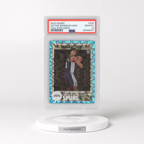 2023 Panini NBA Hoops #298 Victor Wembanyama - Teal Explosion (PSA 10 GEM MINT)