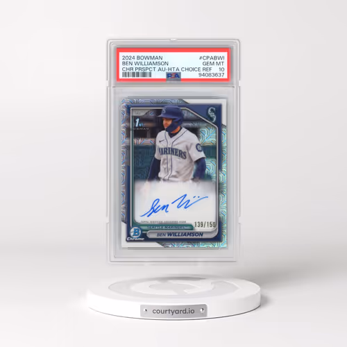 2024 Bowman Chrome Prospect Autographs #CPABWI Ben Williamson - Hta Choice Refractor (PSA 10 GEM MINT)