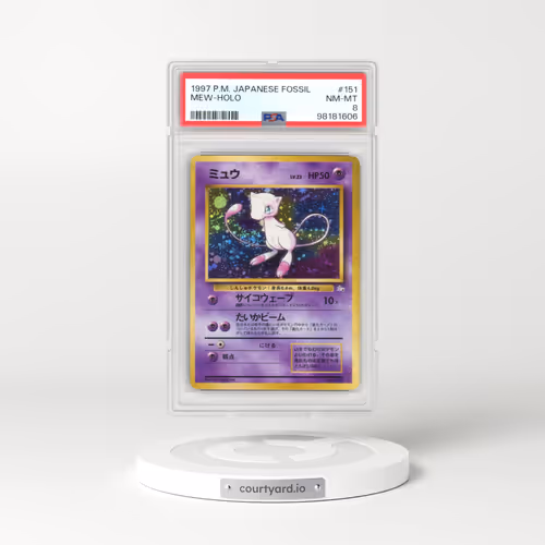 1997 The Mystery of the Fossils #151 Mew - Holo (PSA 8 NM-MT)