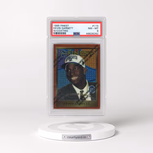 1995 Finest #115 Kevin Garnett - w/Coating (PSA 8 NM-MT)