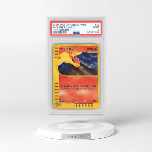 2001 Pokémon Web #043 Moltres - 1st Edition Holo (PSA 9 MINT)
