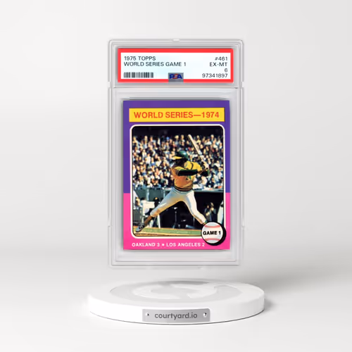1975 Topps #461 World Series Game 1 (PSA 6 EX-MT)