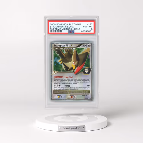 2009 Pokémon Platinum Supreme Victors #147 Staraptor FB LV.X - Holo (PSA 8 NM-MT)