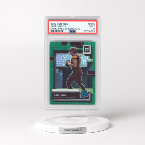 2022 Panini Donruss #P305 Sam Howell - Optic Preview-Green Mojo (PSA 9 MINT)