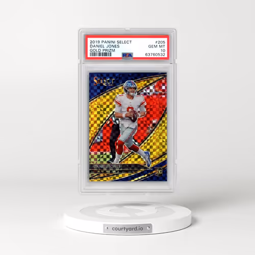 2019 Panini Select #205 Daniel Jones - Gold Prizm (PSA 10 GEM MINT)
