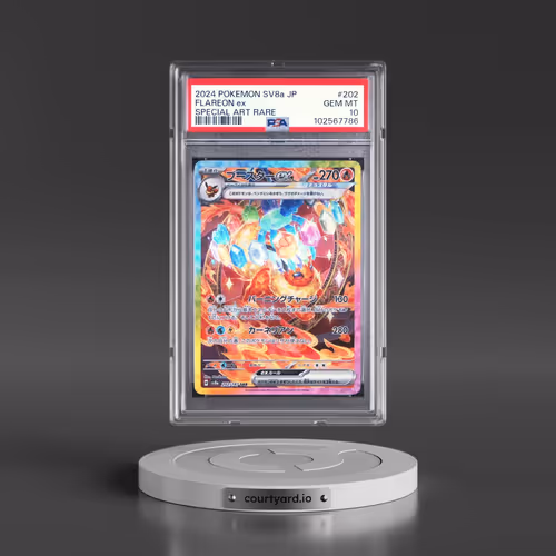 2024 Pokémon Sv8a-Terastal Fest EX #202 Flareon EX - Holo Special Art Rare (PSA 10 GEM MINT)