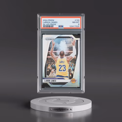 2024 Panini Prizm #130 LeBron James - Silver Prizm (PSA 8 NM-MT)