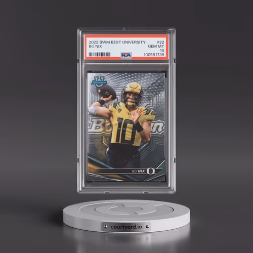 2022 Bowman's Best University #22 Bo Nix (PSA 10 GEM MINT)