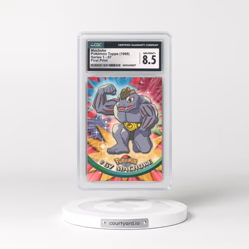 1999 Series 1 (Oval Nintendo Seal) #67 Machoke - First Print (Blue Topps Logo) (CGC 8.5 NM-MT+)