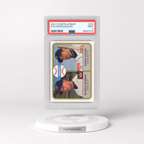 2001 Fleer Platinum #252 E.Guzman/I.Suzuki (PSA 9 MINT)