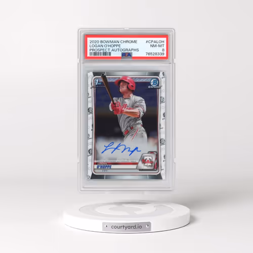 2020 Bowman Chrome Prospect Autographs #CPALOH Logan O'Hoppe (PSA 8 NM-MT)