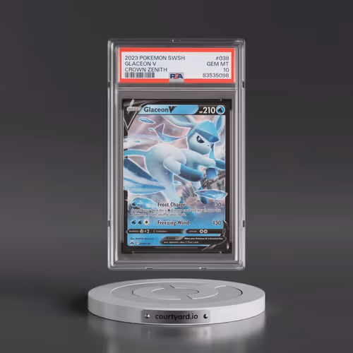 2023 Pokémon Sword and Shield Crown Zenith #038 Glaceon V - Holo (PSA 10 GEM MINT)