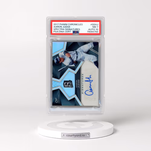 2017 Panini Chronicles Spectra Signatures #SSAJ Aaron Judge (PSA 7 NM)
