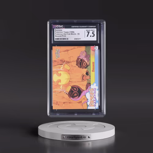 1999 Pokémon the First Movie #55 Success - Second Print (Black Topps Logo) (CGC 7.5 NM+)