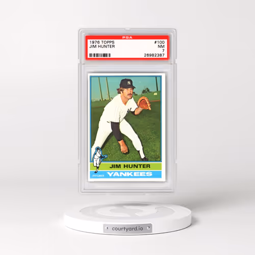 1976 Topps #100 Jim Hunter (PSA 7 NM)
