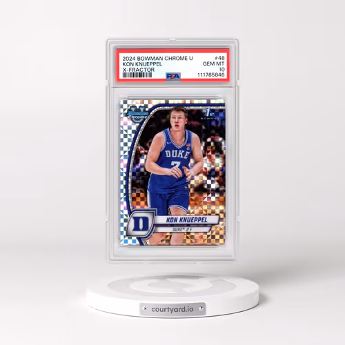2024 Bowman Chrome University #48 Kon Knueppel - X-Fractor (PSA 10 GEM MINT)